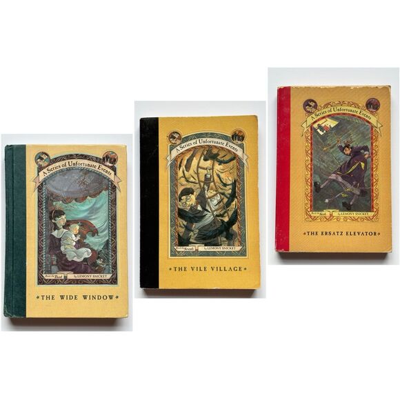 Other - A Series of Unforunate Events Lot - Books 3, 6, & 7 - Lemony Snicket